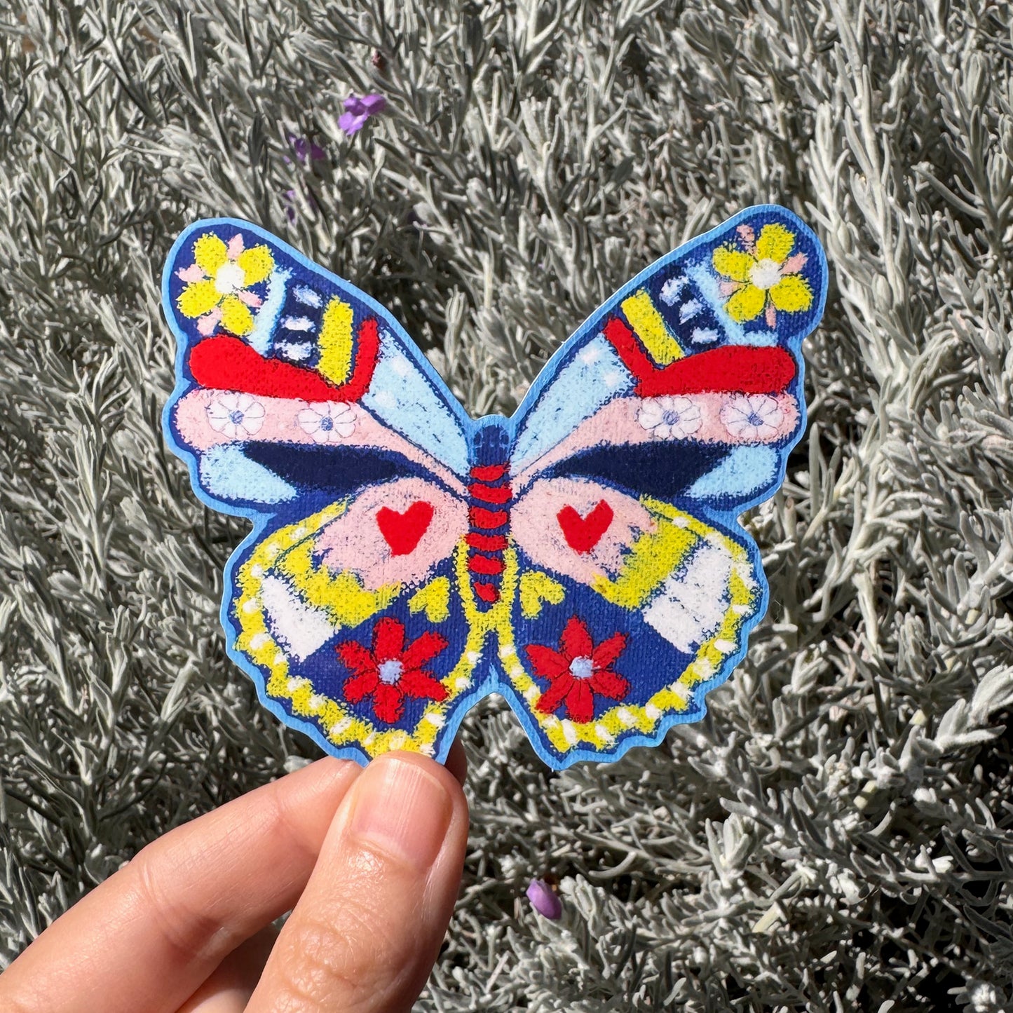 Oil Pastel Butterfly Sticker