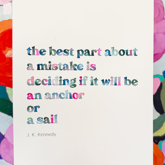 Best Part About A Mistake - Original Watercolour Painting