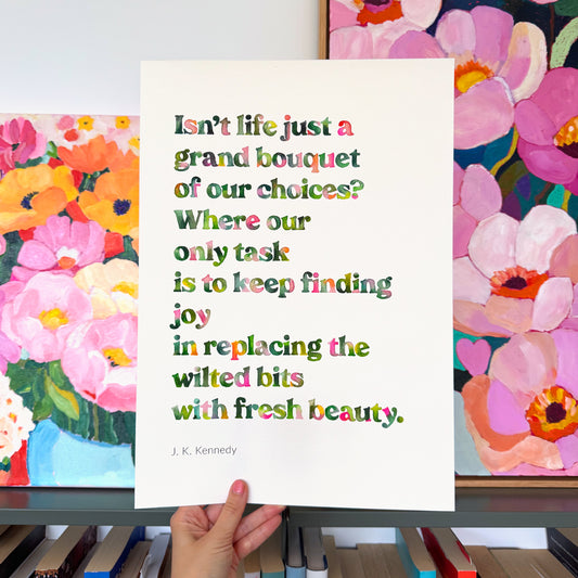 A Grand Bouquet Poem - Original Watercolour Painting