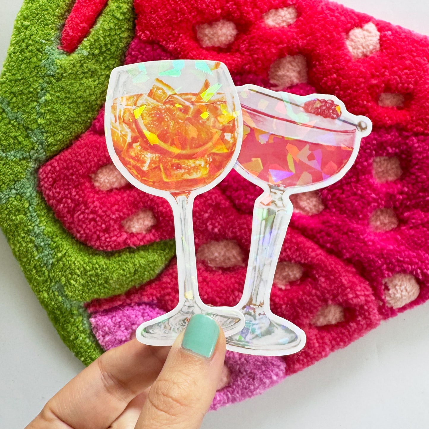 Clover Club Cocktail Prism Vinyl Sticker