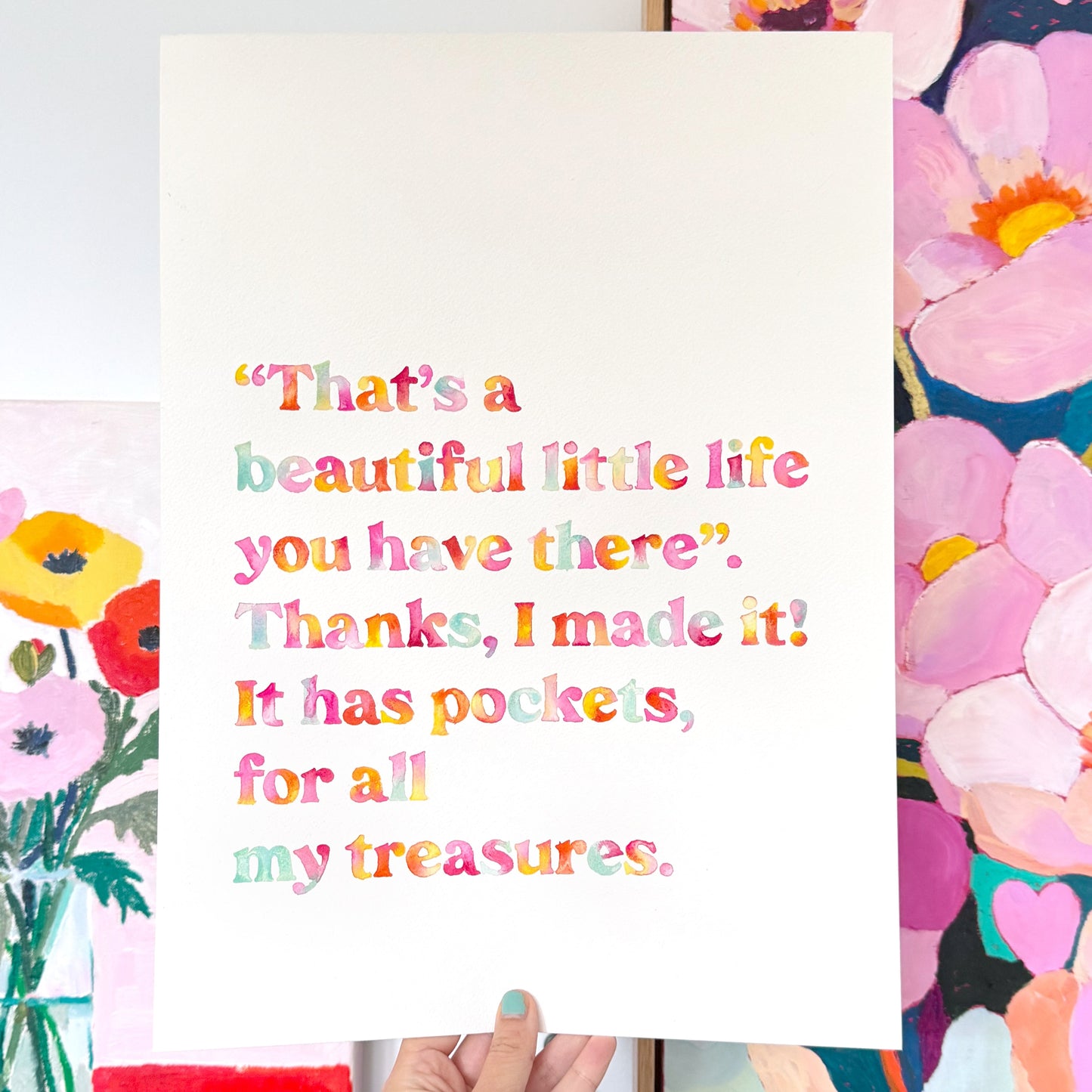 Watercolour Quote Commission