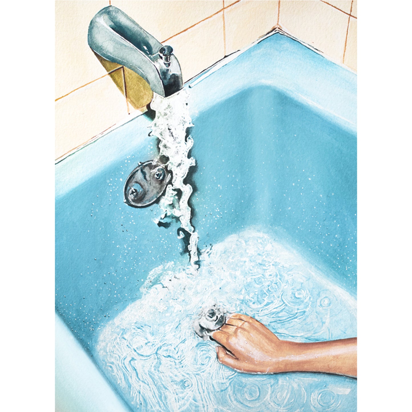 Retro Blue Bath