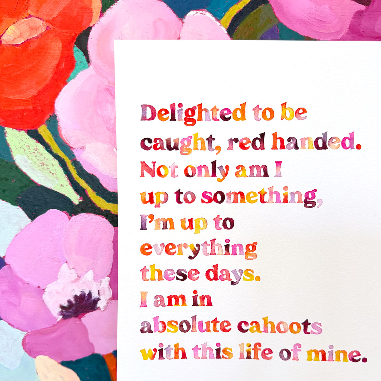 In Absolute Cahoots Poem Print