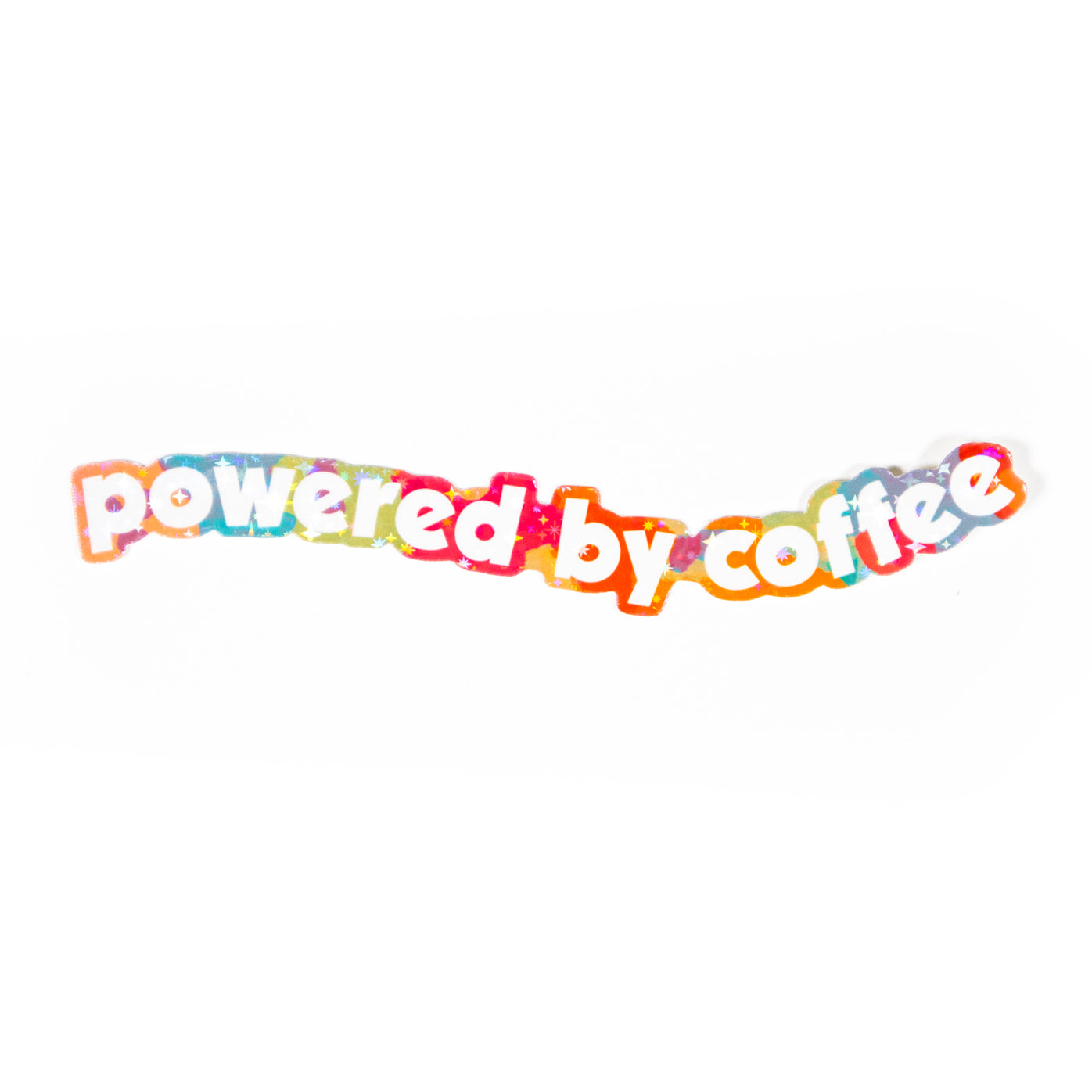 Powdered By Coffee - Funny Type Sticker