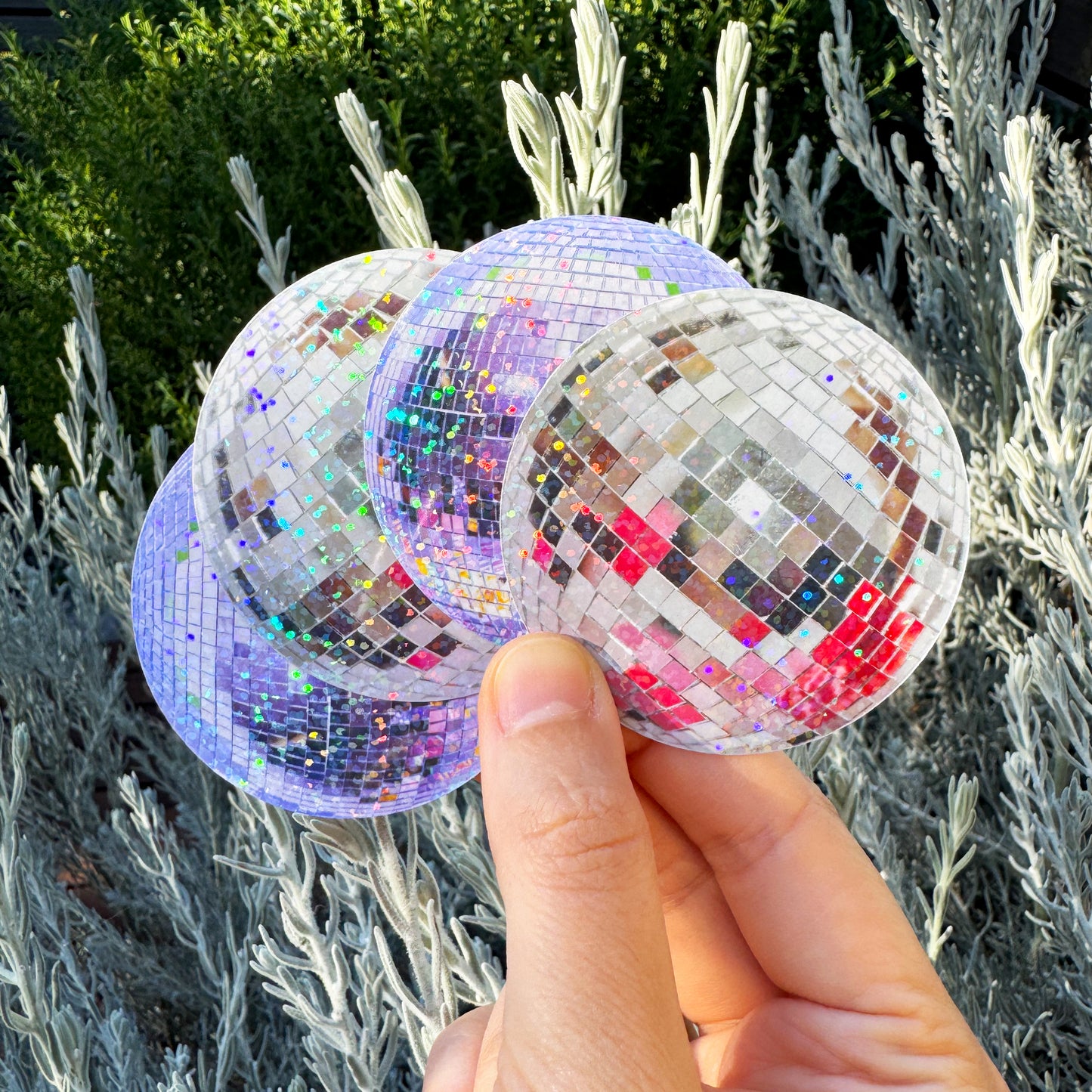 Shiny Disco Ball Glitter Sticker