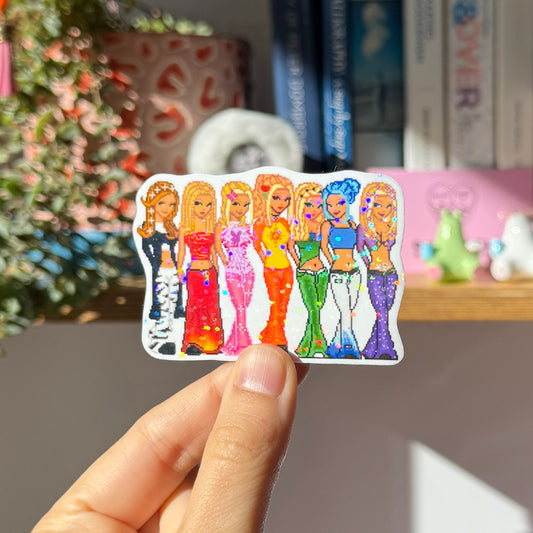 Y2K Nostalgic Dollz Glitter Sticker