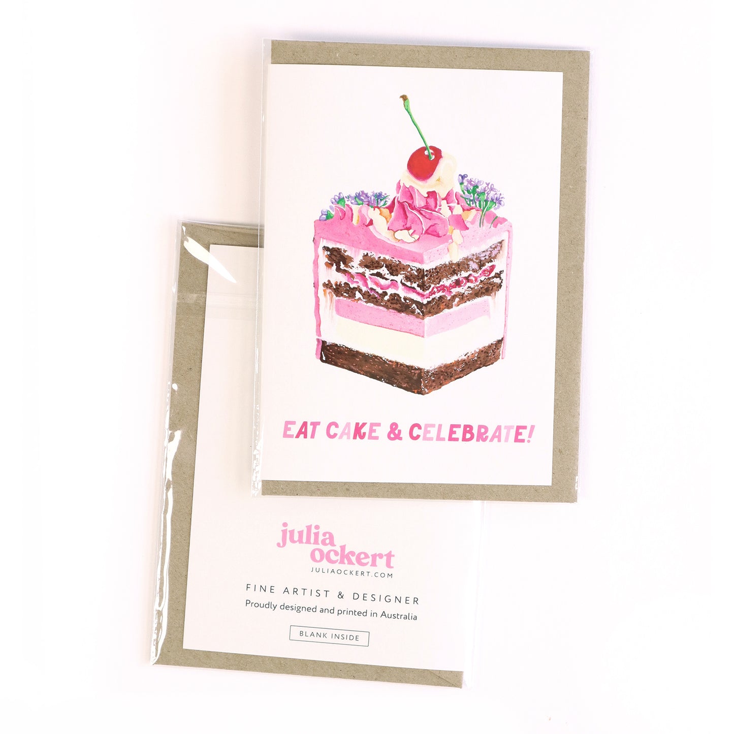 Eat Cake & Celebrate Greeting Card