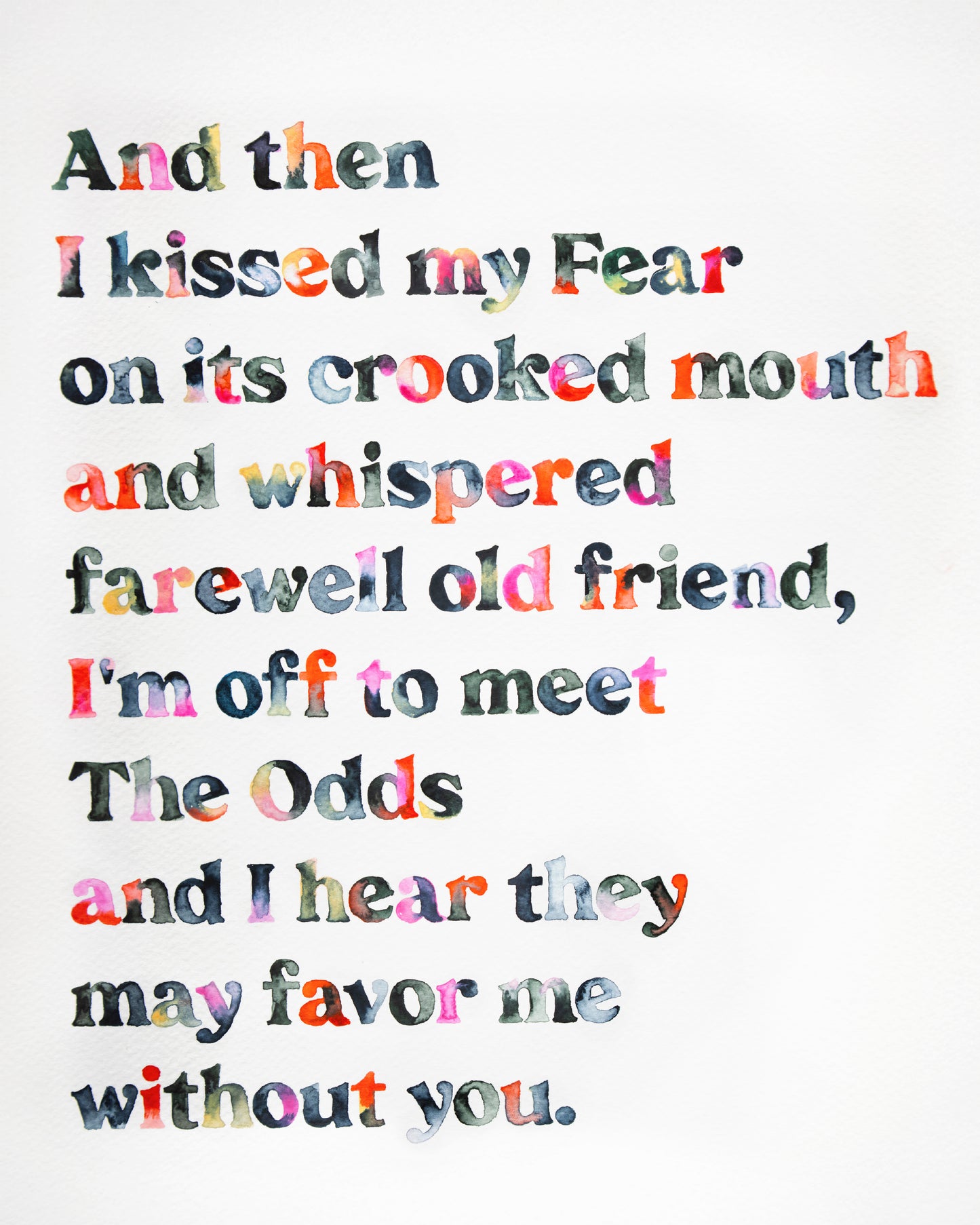 Watercolour Quote Commission