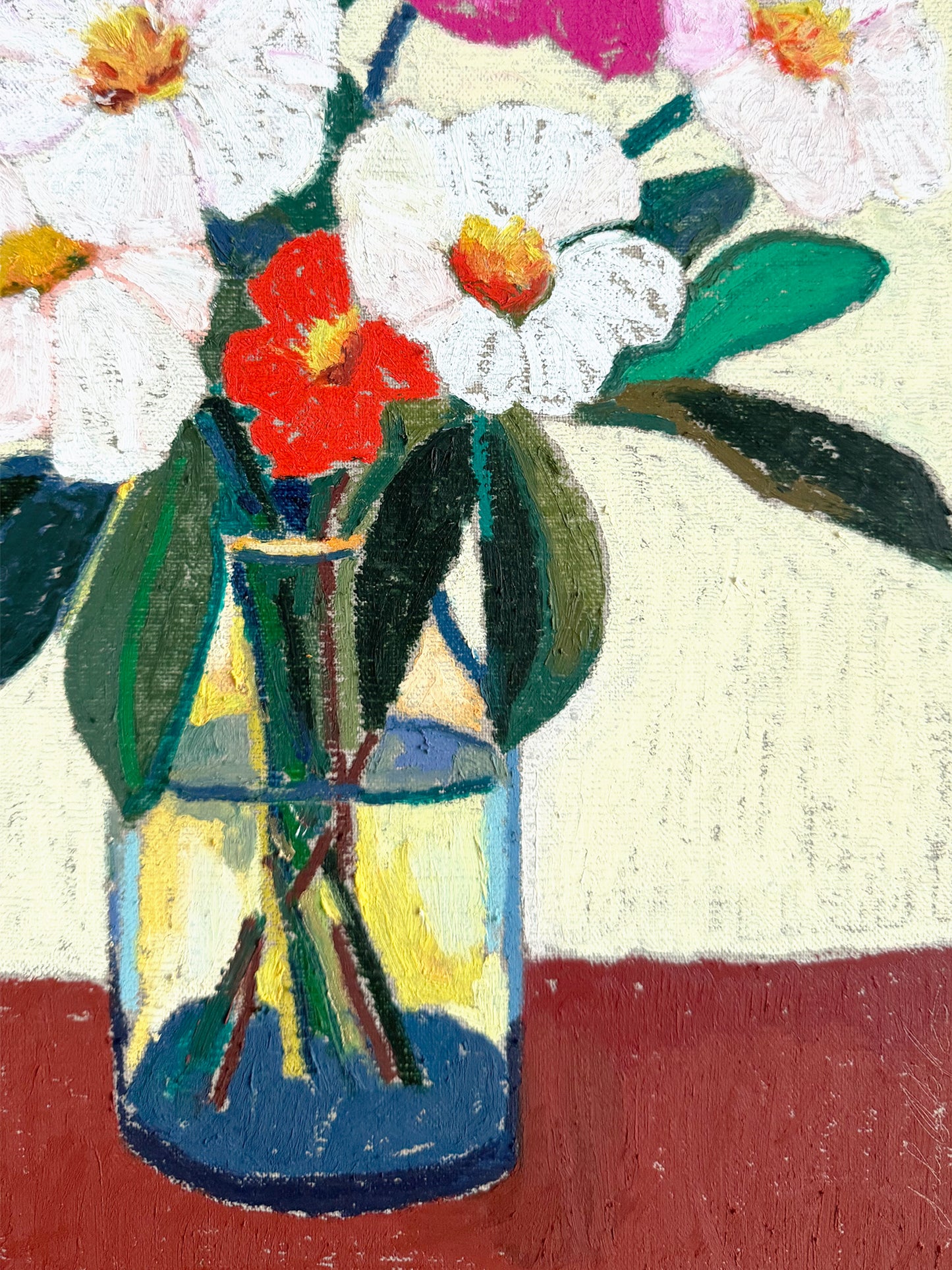 Gathered Garden Oil Pastel Original Artwork
