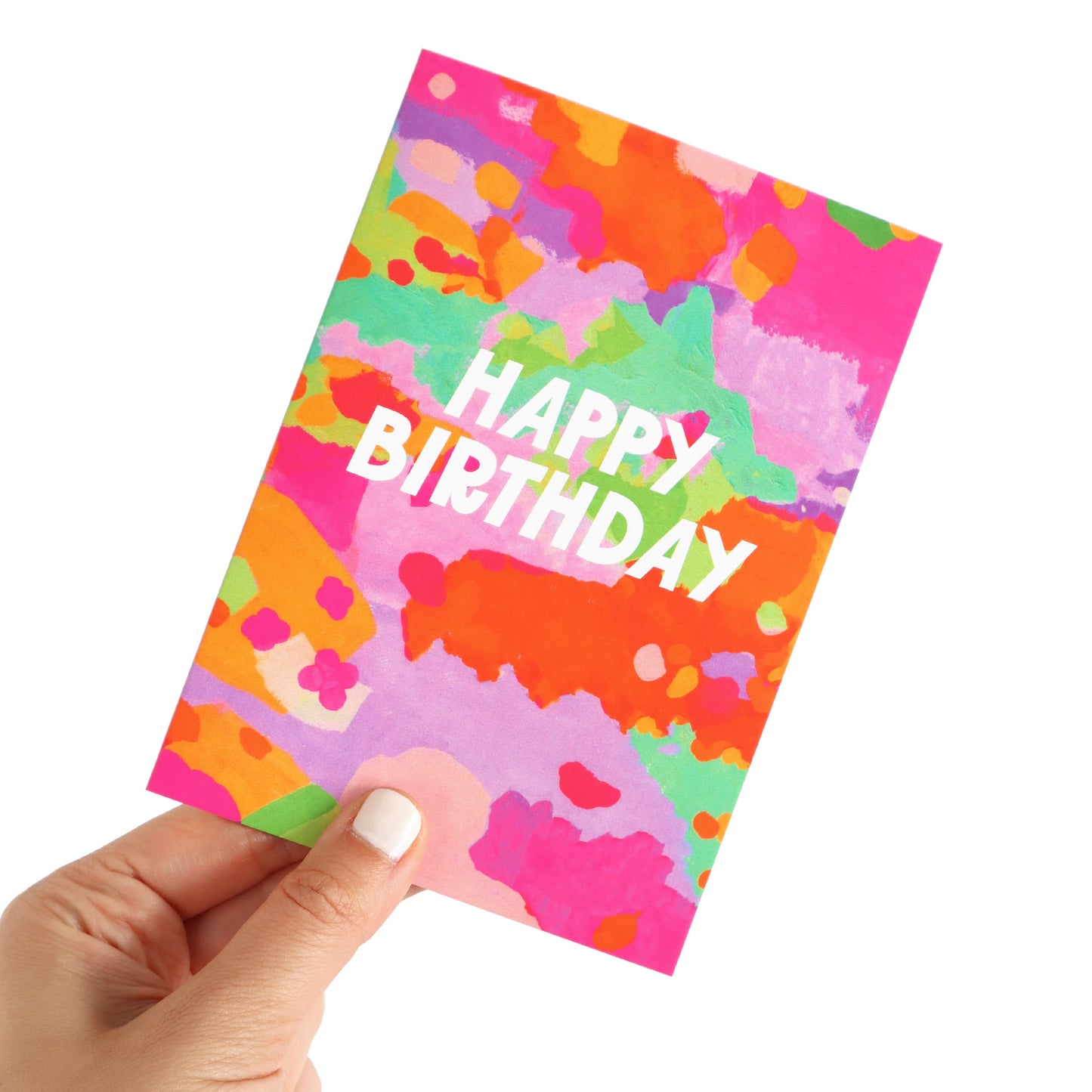 Vibrant Purple Happy Birthday Greeting Card