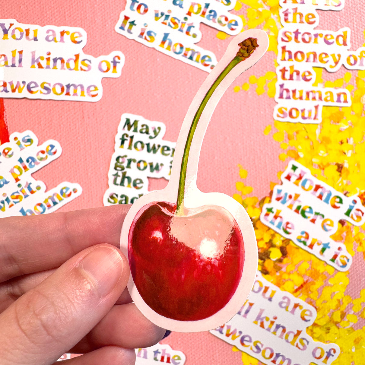 Cherry Vinyl Sticker