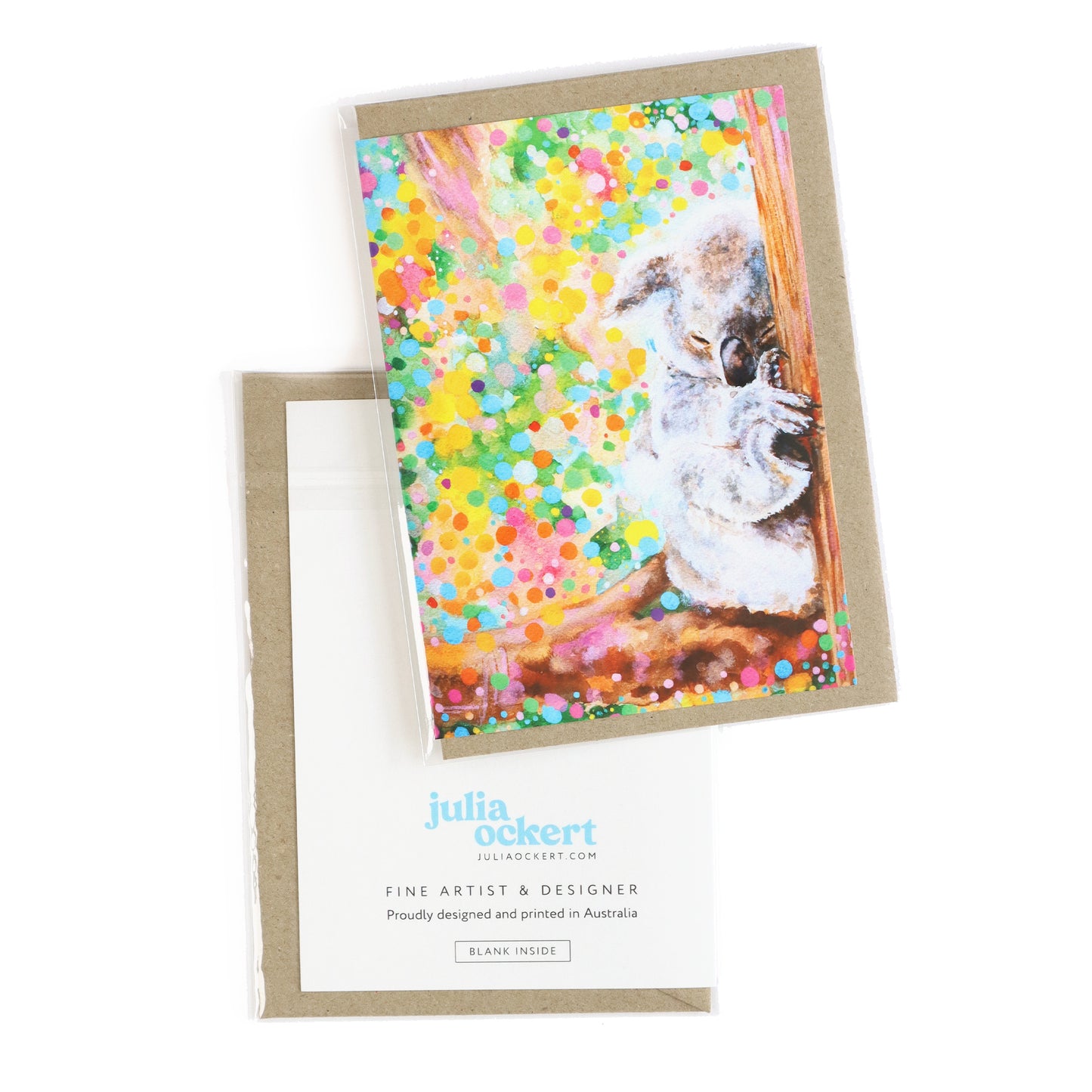 Koala Rainbow Dreaming Greeting Card