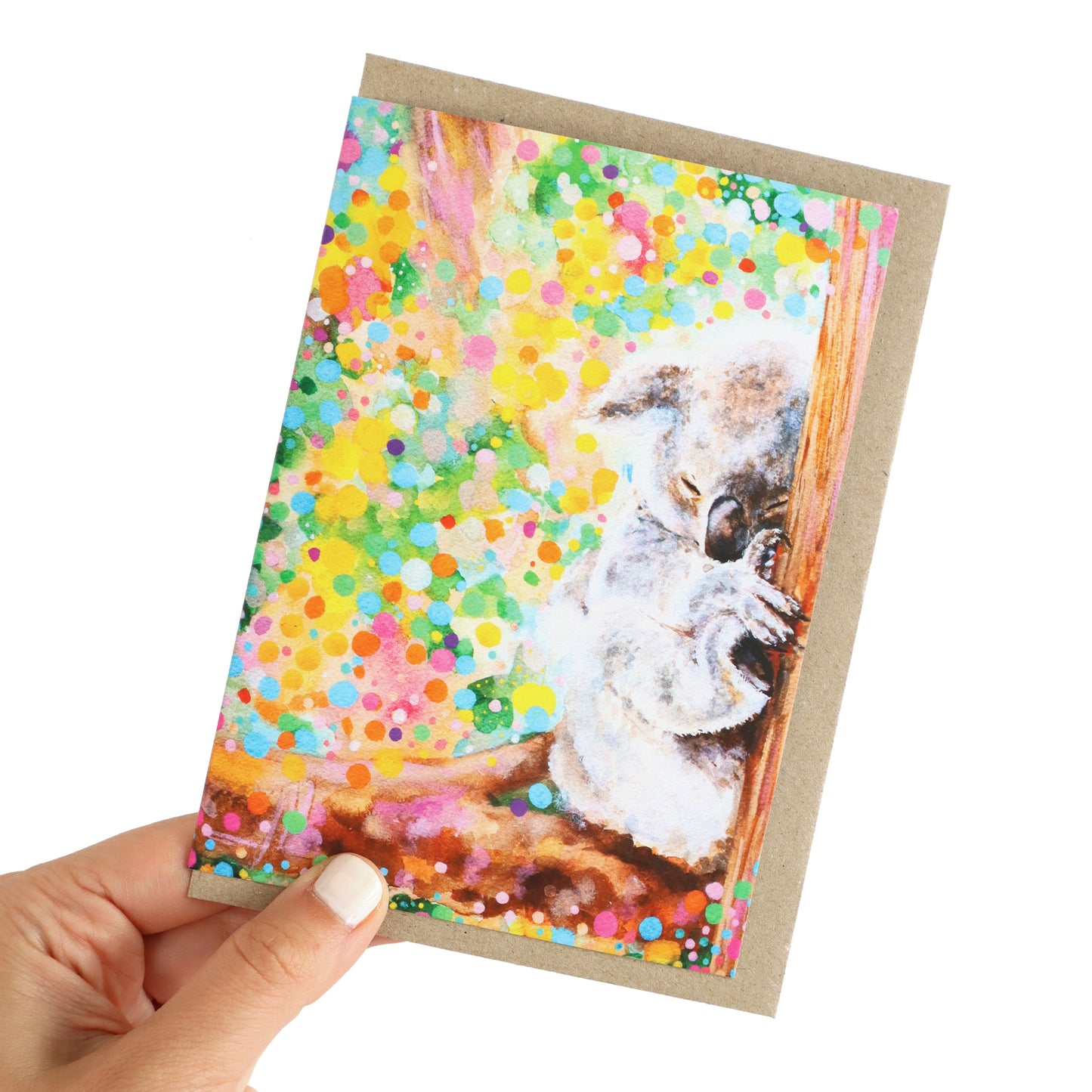Koala Rainbow Dreaming Greeting Card