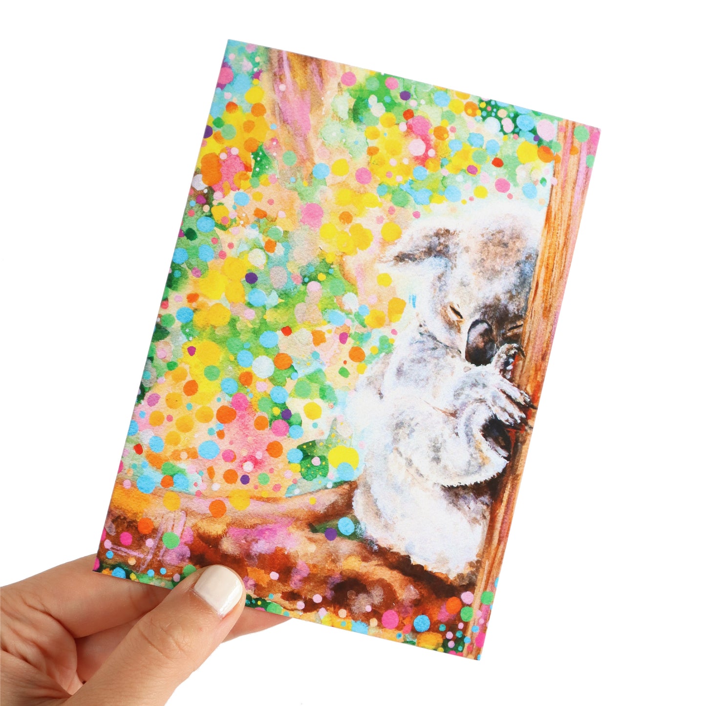 Koala Rainbow Dreaming Greeting Card