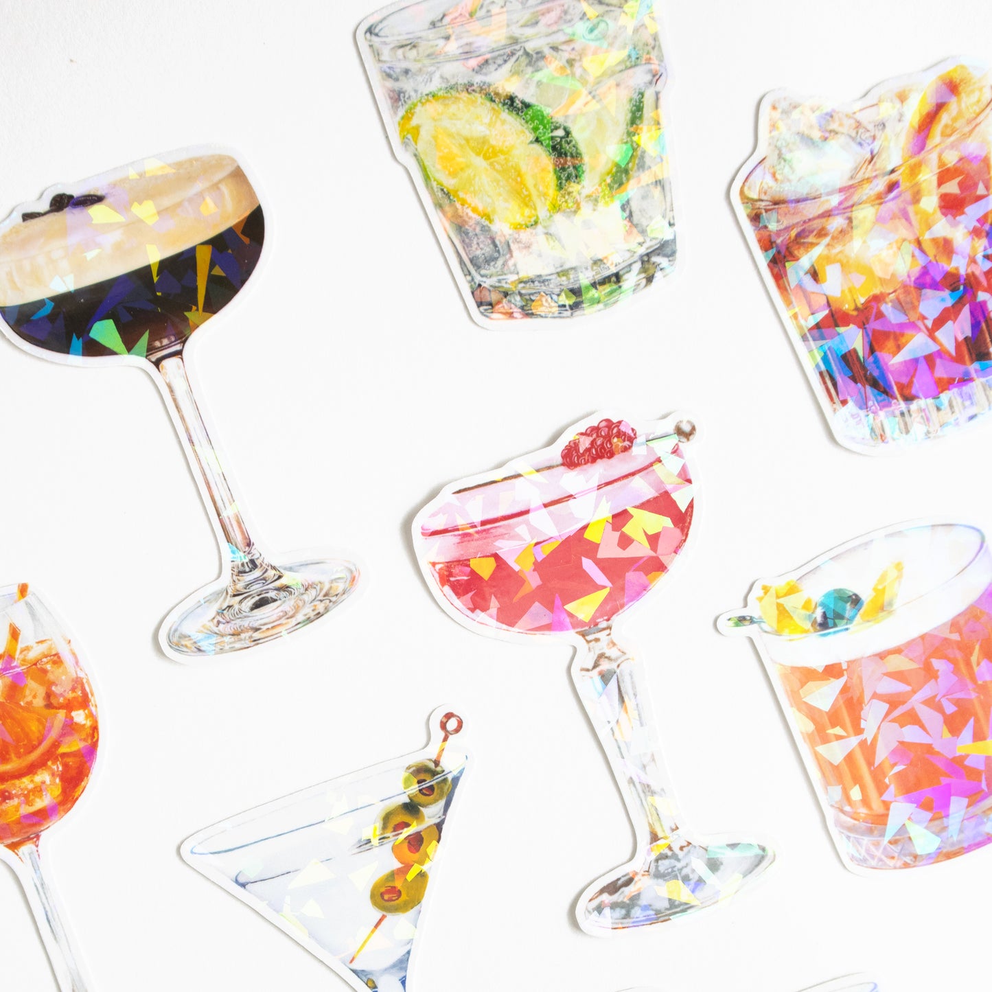 Old Fashioned Cocktail Prism Vinyl Sticker