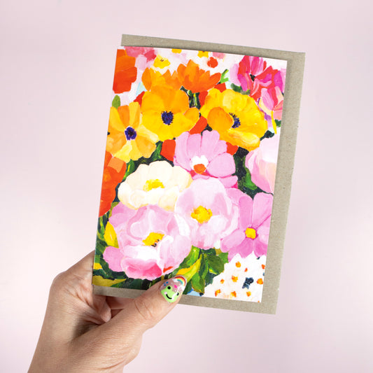 Market Day Flowers Greeting Card