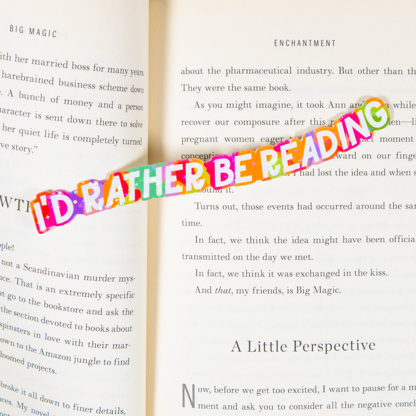 I'd Rather Be Reading - Funny Type Sticker
