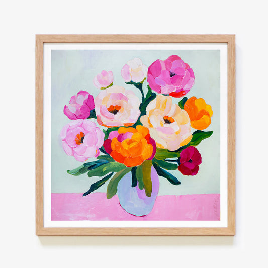 Pastel Blooms Still Life Print