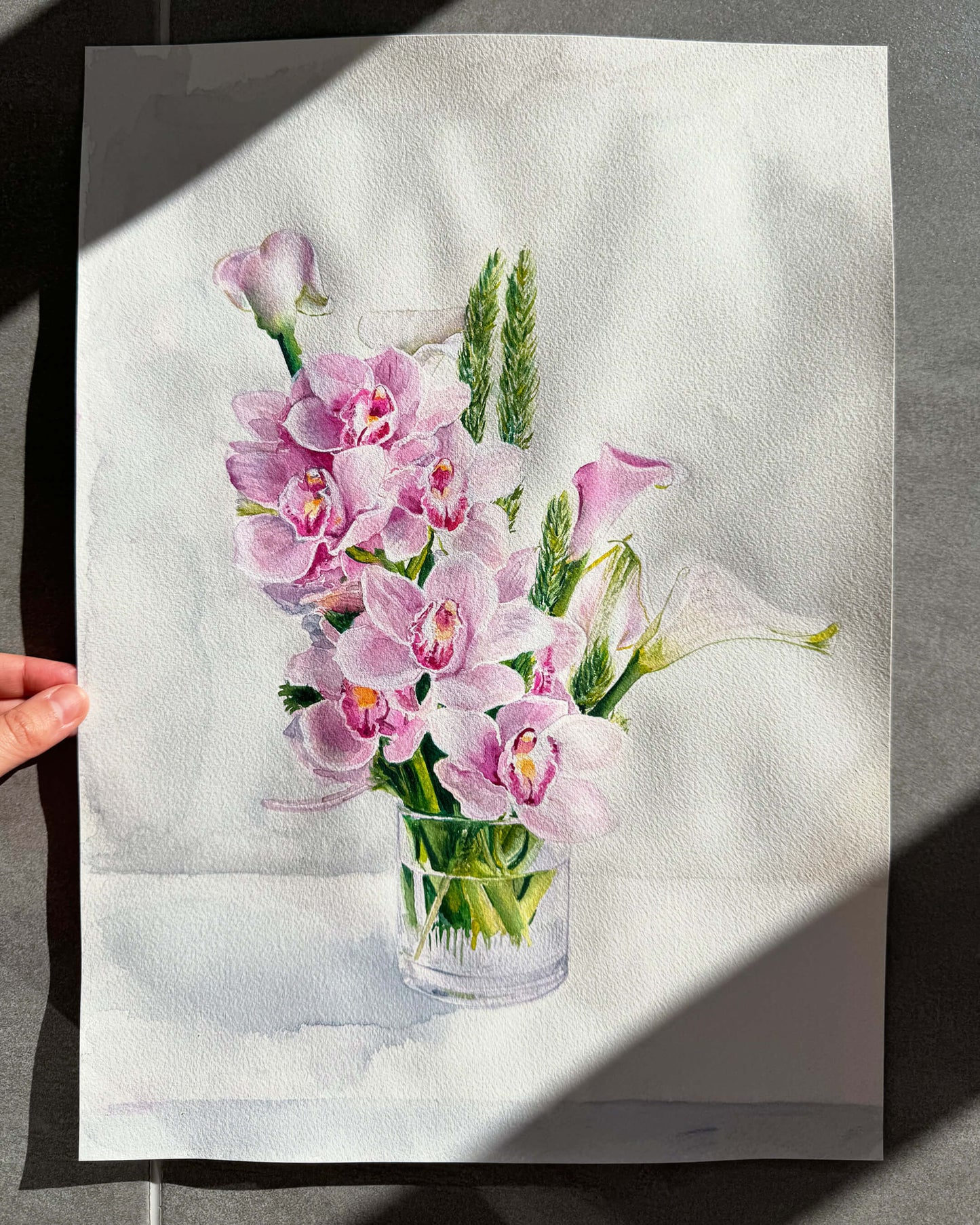 Orchids and Lilies Still Life Original Painting