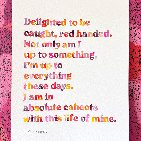 In Absolute Cahoots Poem - Original Watercolour Painting