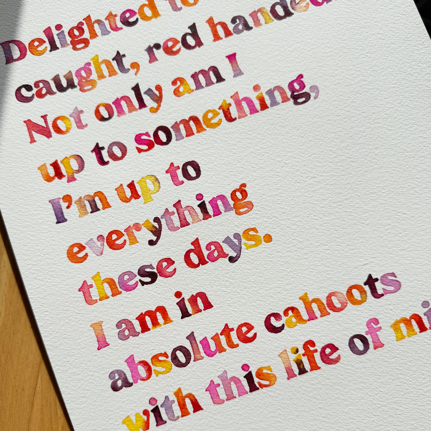 In Absolute Cahoots Poem - Original Watercolour Painting