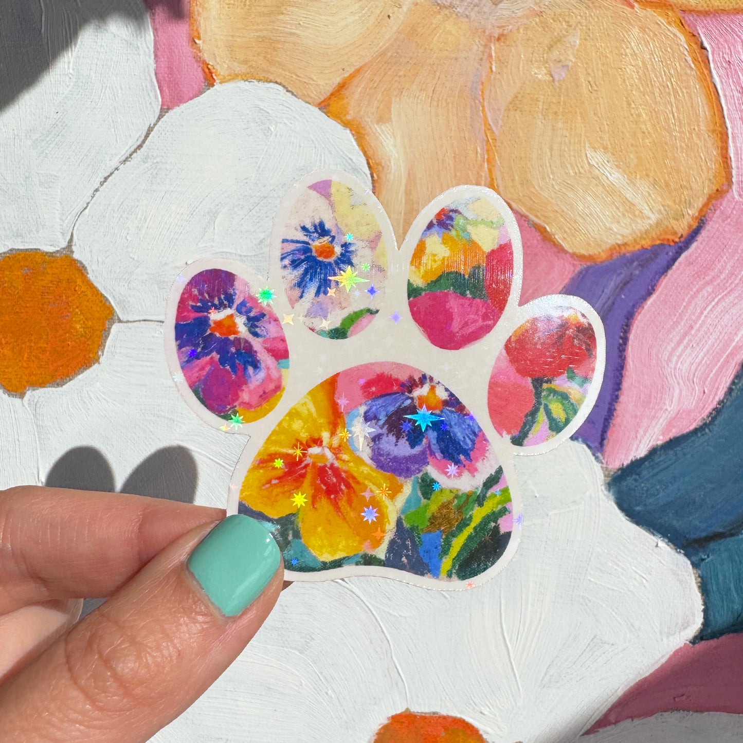 Puppy Paw Prints Glitter Stickers (3 Designs)