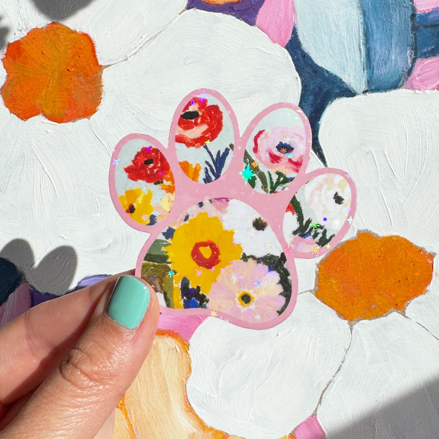 Puppy Paw Prints Glitter Stickers (3 Designs)