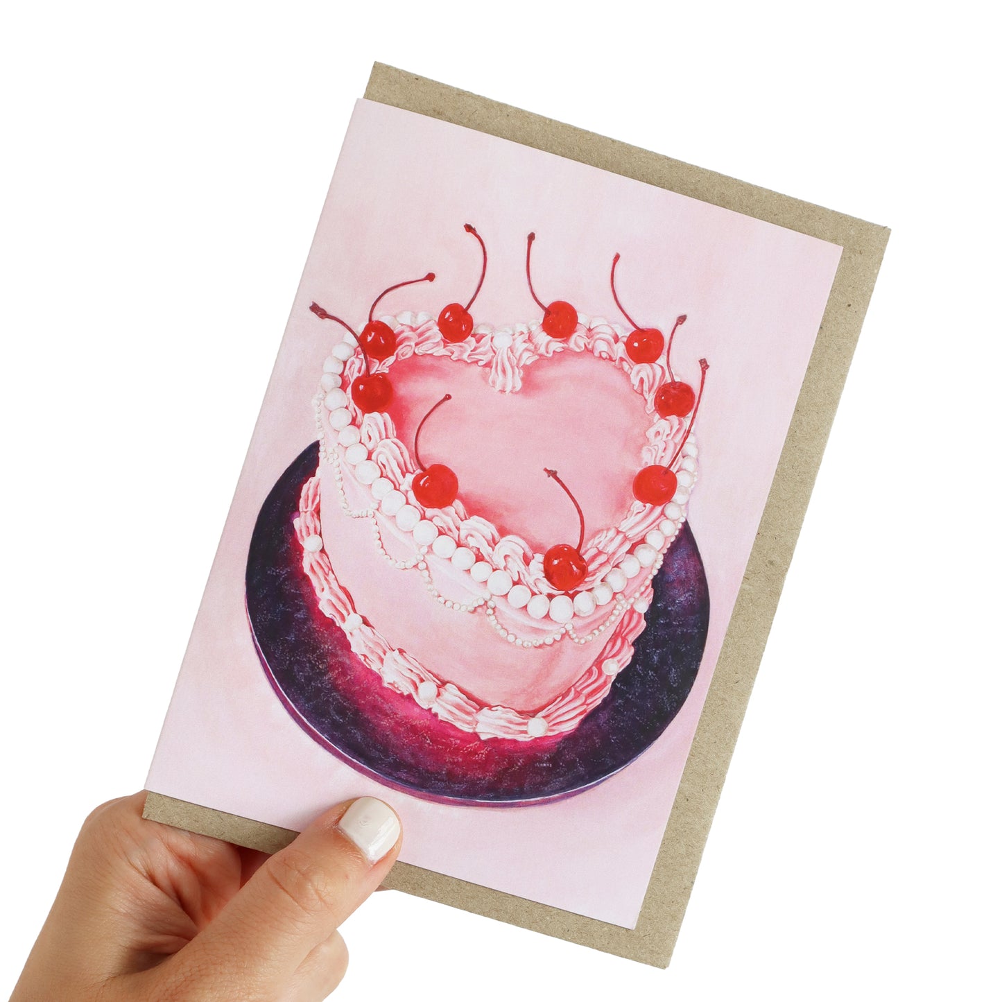 Pink Princess Cake Greeting Card