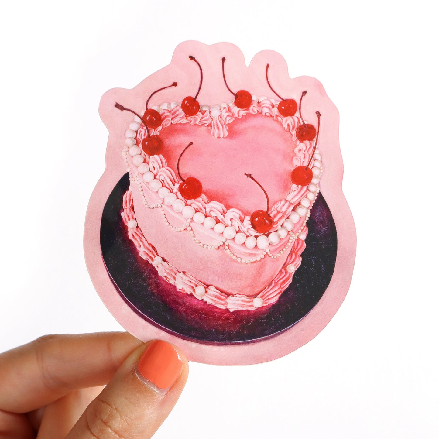 Pink Cake Vinyl Sticker