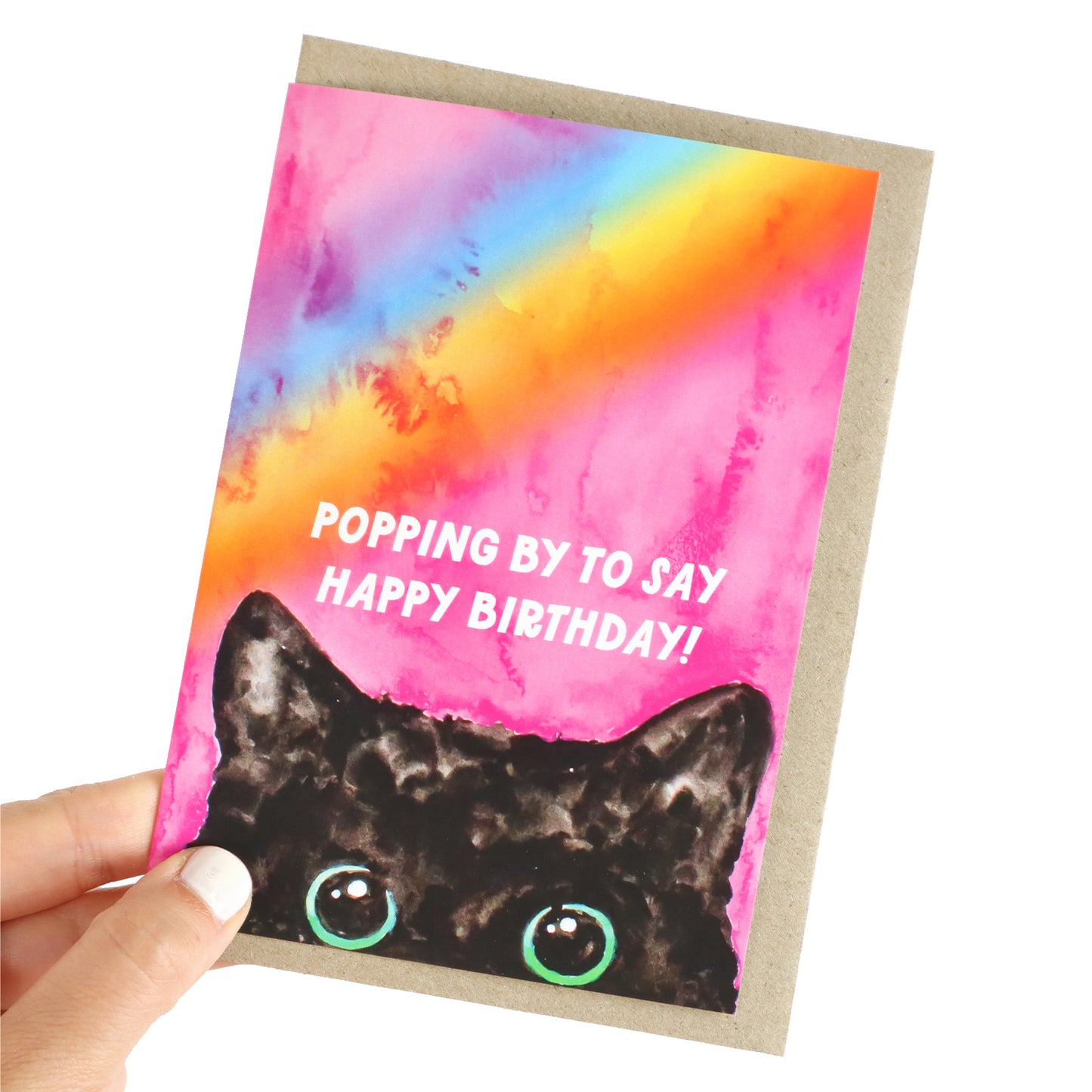Popping By Birthday Greeting Card