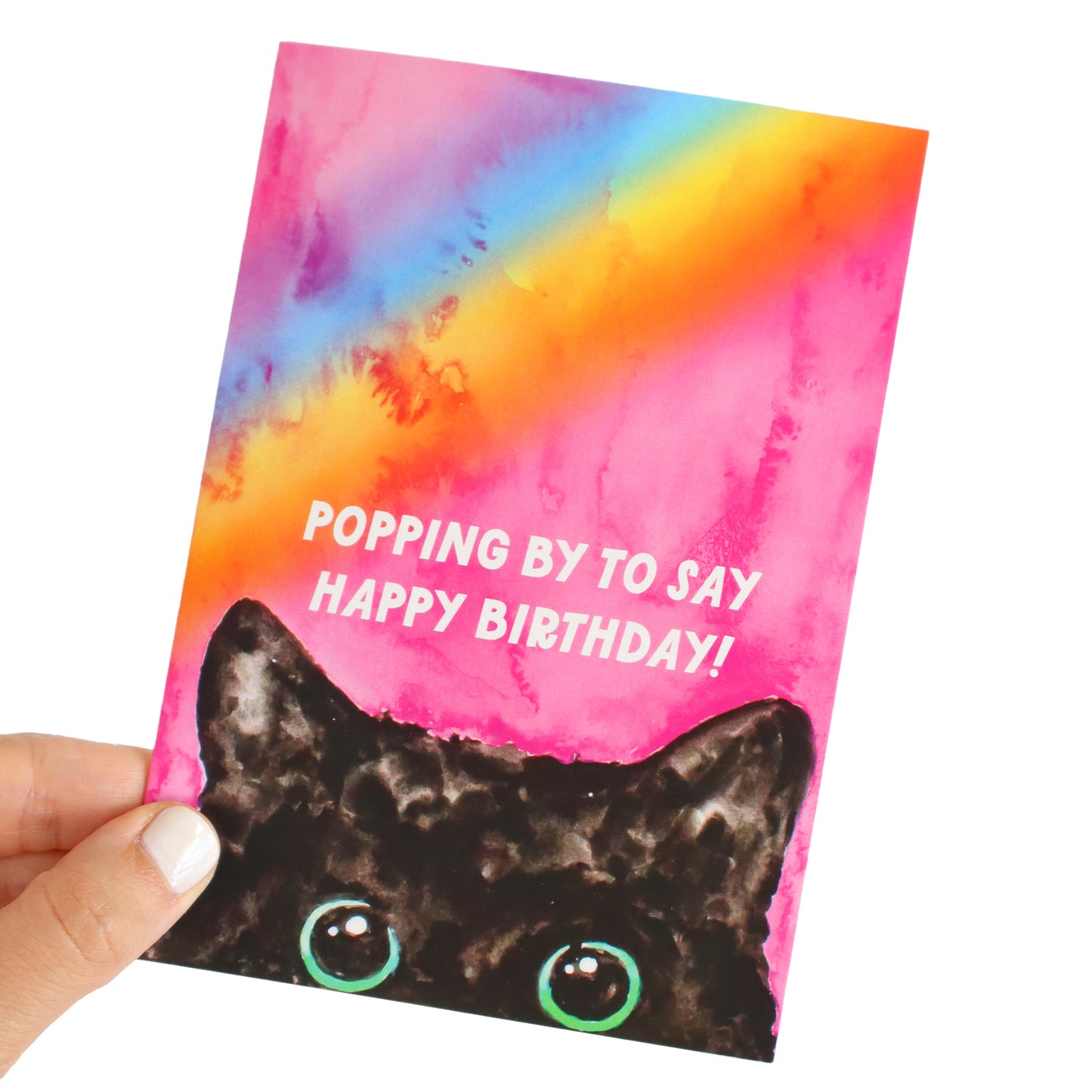 Popping By Birthday Greeting Card