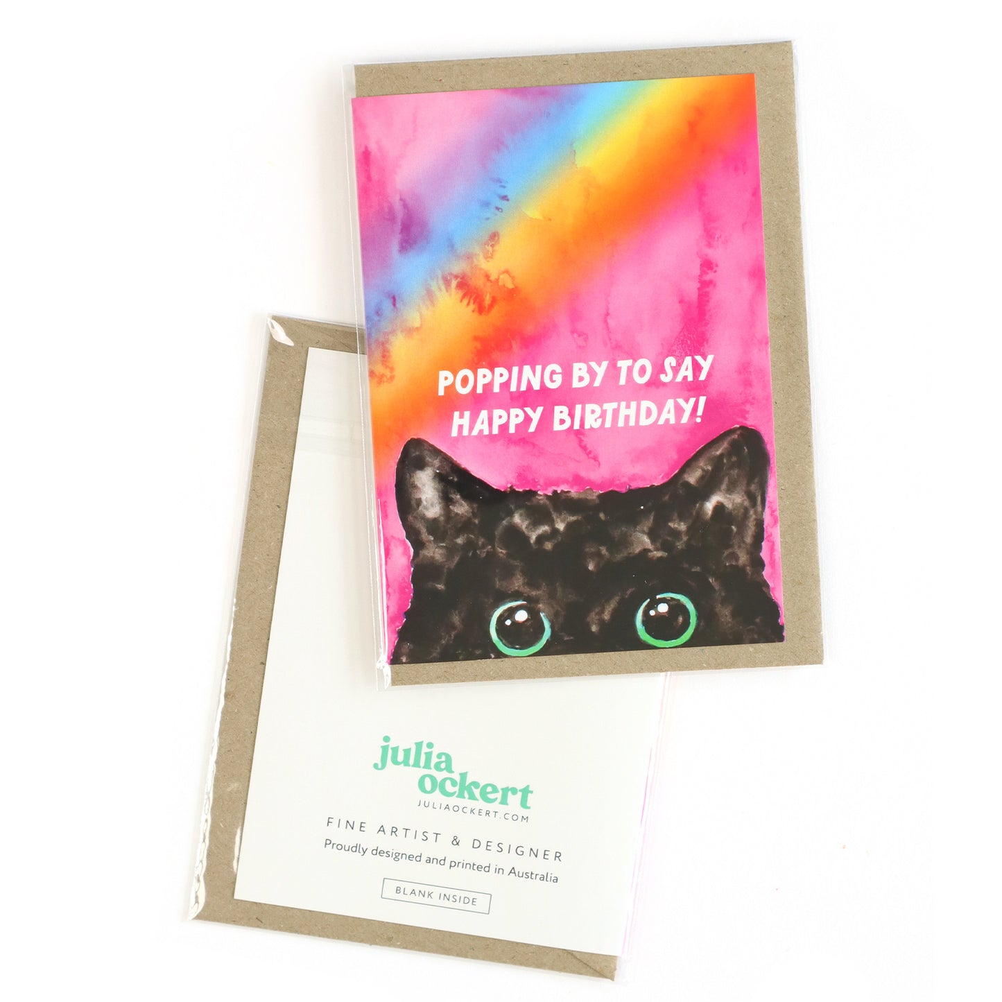 Popping By Birthday Greeting Card