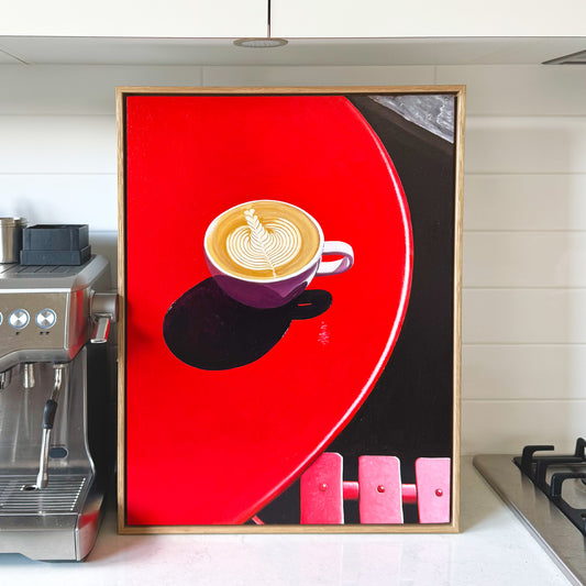 Coffee At Redbrick Framed Original Artwork