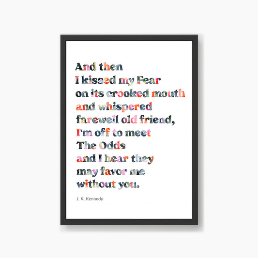 The Odds Watercolour Quote Print