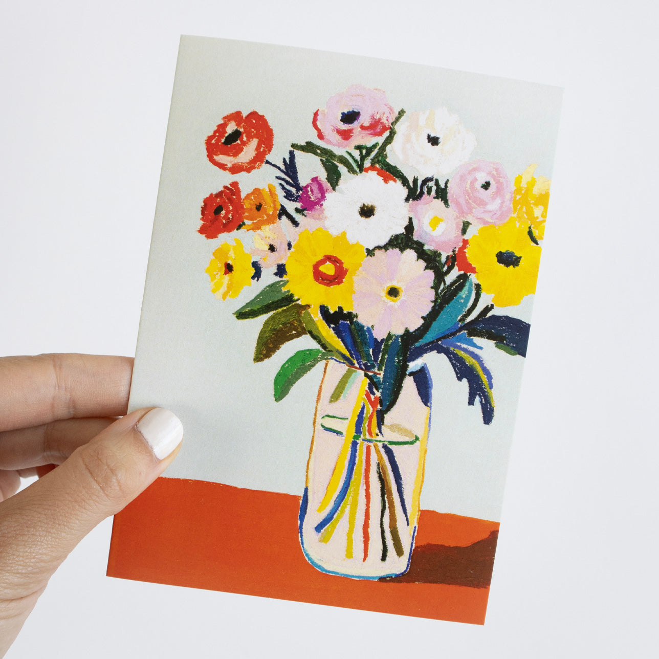 Flower Bouquet (Blue) Greeting Card