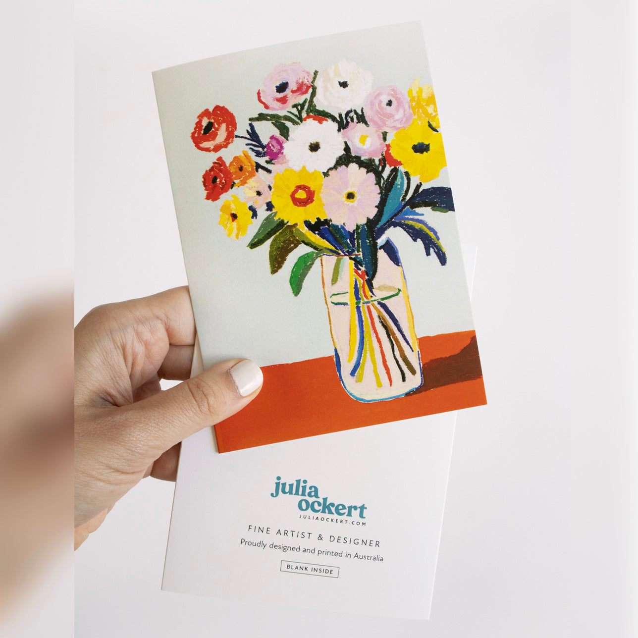 Flower Bouquet (Blue) Greeting Card
