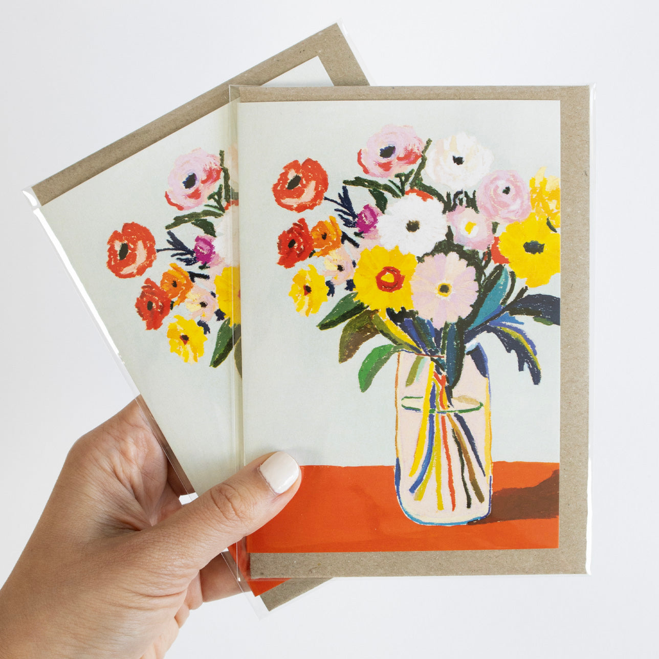 Flower Bouquet (Blue) Greeting Card