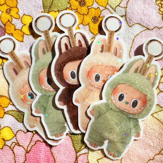 Labubu Macaron Sparkly Stickers