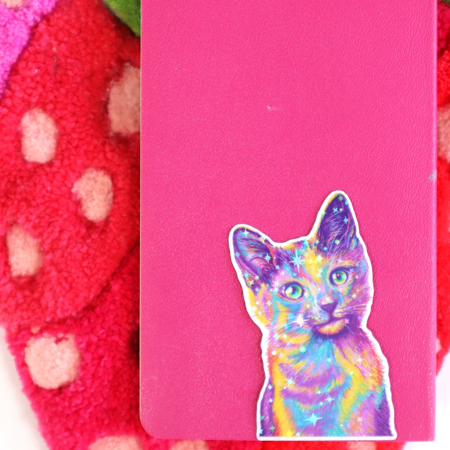 Purply Kitty Glitter Sticker