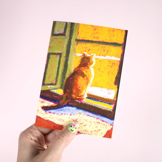 Sun Cat (Golden) Sympathy Greeting Card