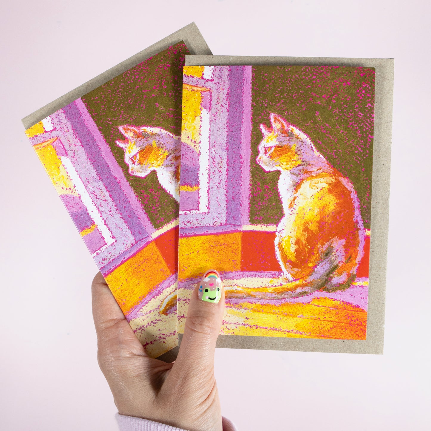 Sun Cat (Lilac) Sympathy Greeting Card