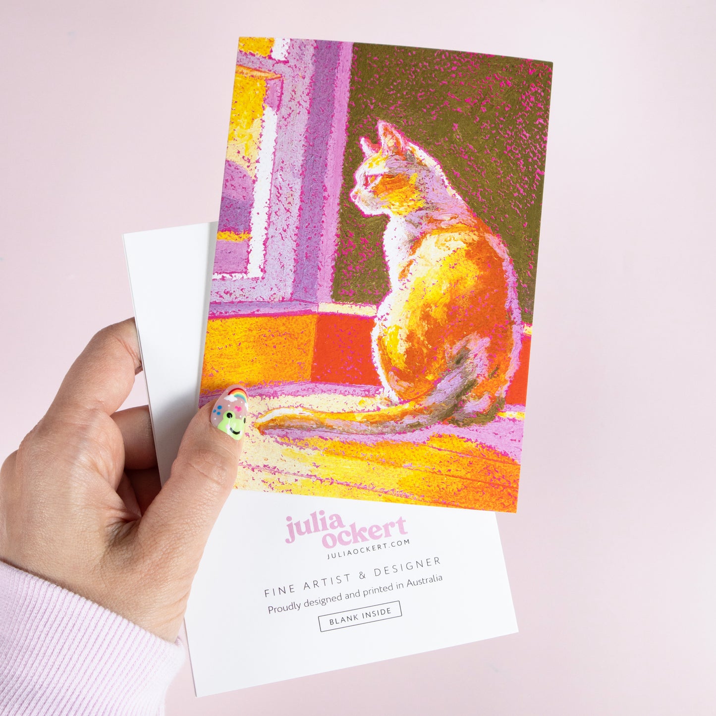 Sun Cat (Lilac) Sympathy Greeting Card