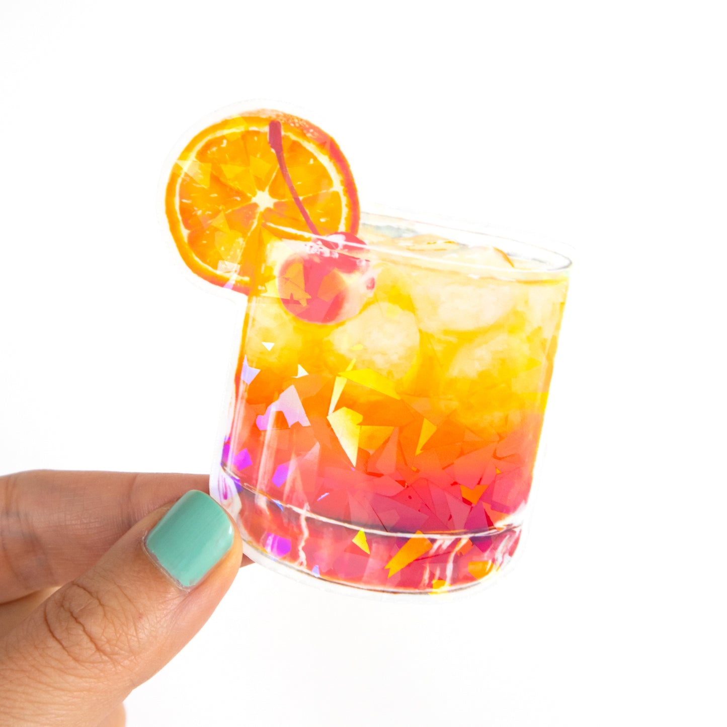 Tequila Sunrise Cocktail Prism Vinyl Sticker