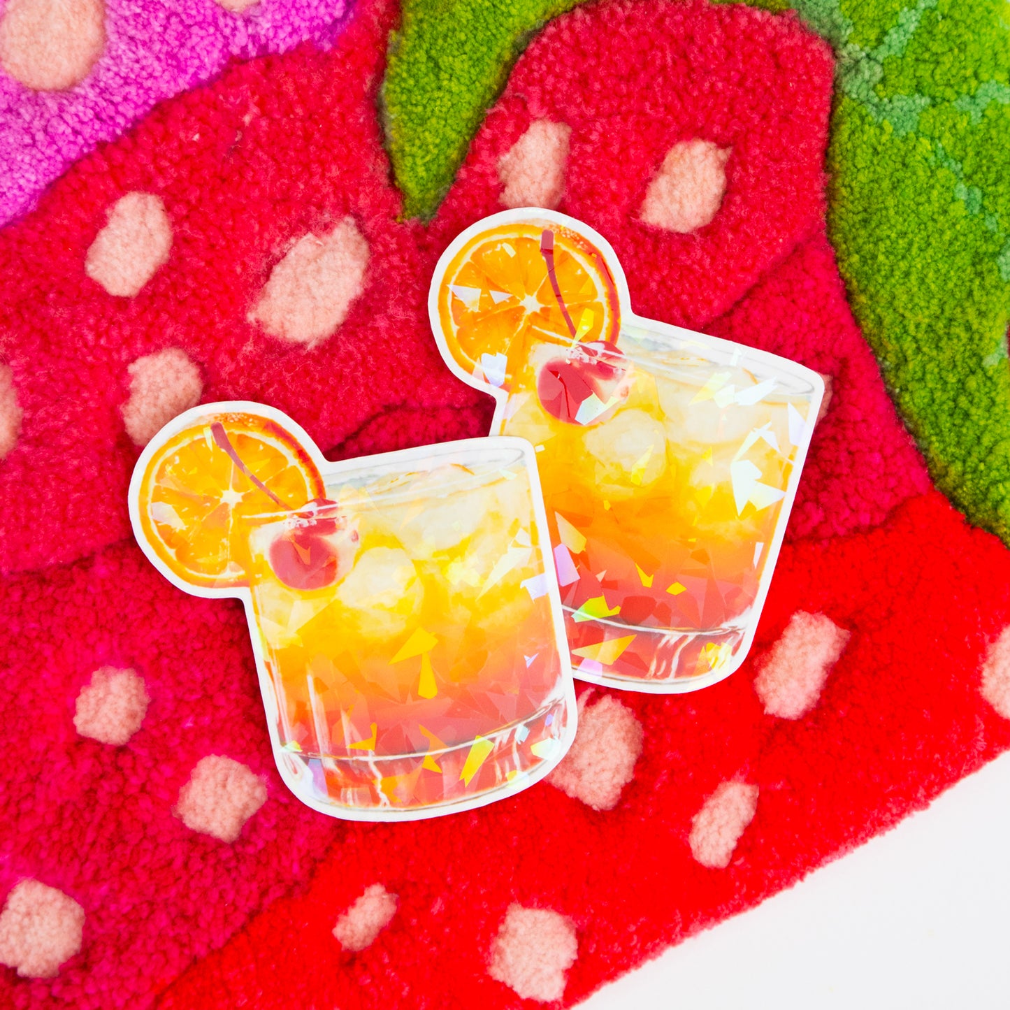 Tequila Sunrise Cocktail Prism Vinyl Sticker