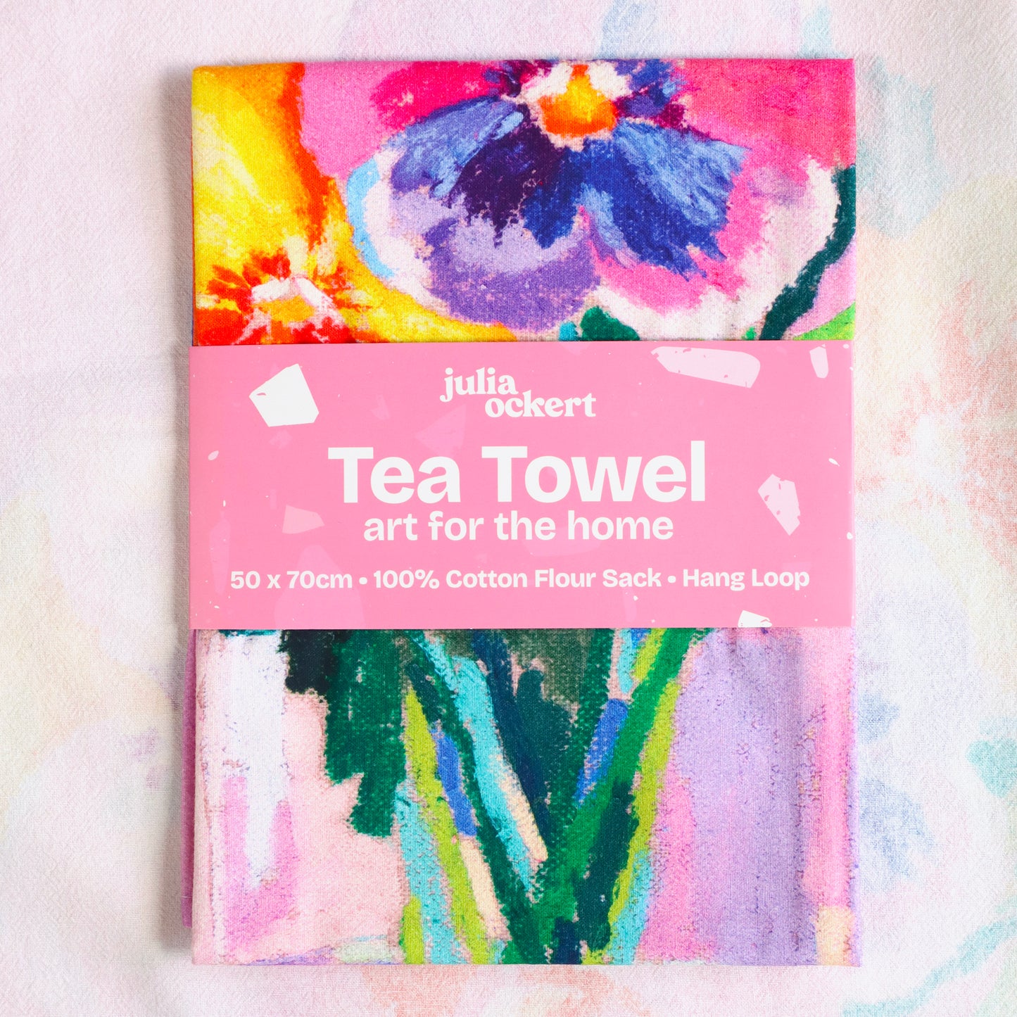 Pansies In Wonderland Tea Towel