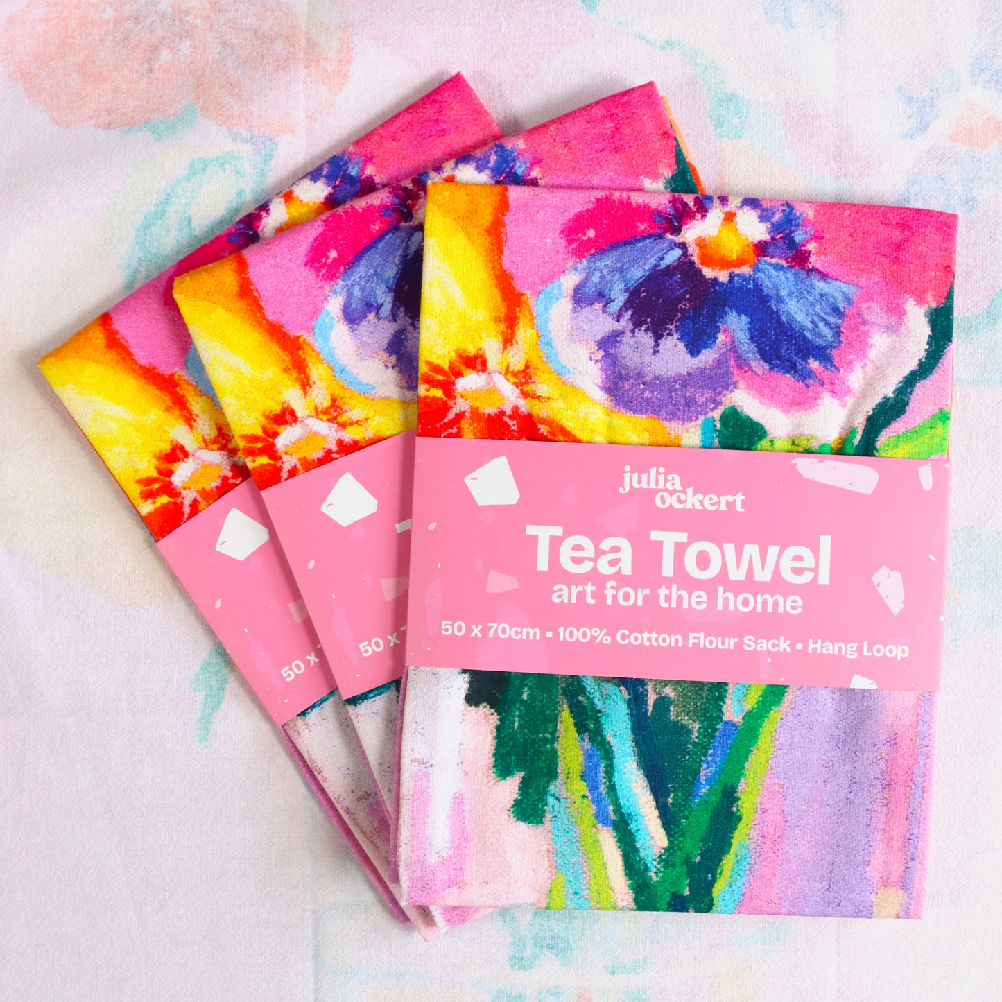 Pansies In Wonderland Tea Towel
