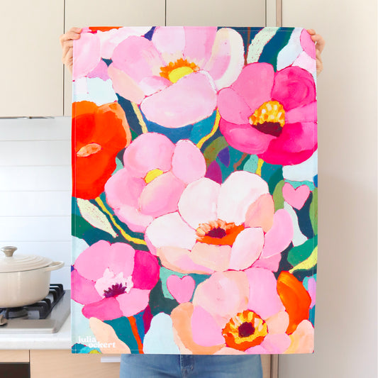 Flowerverse Tea Towel