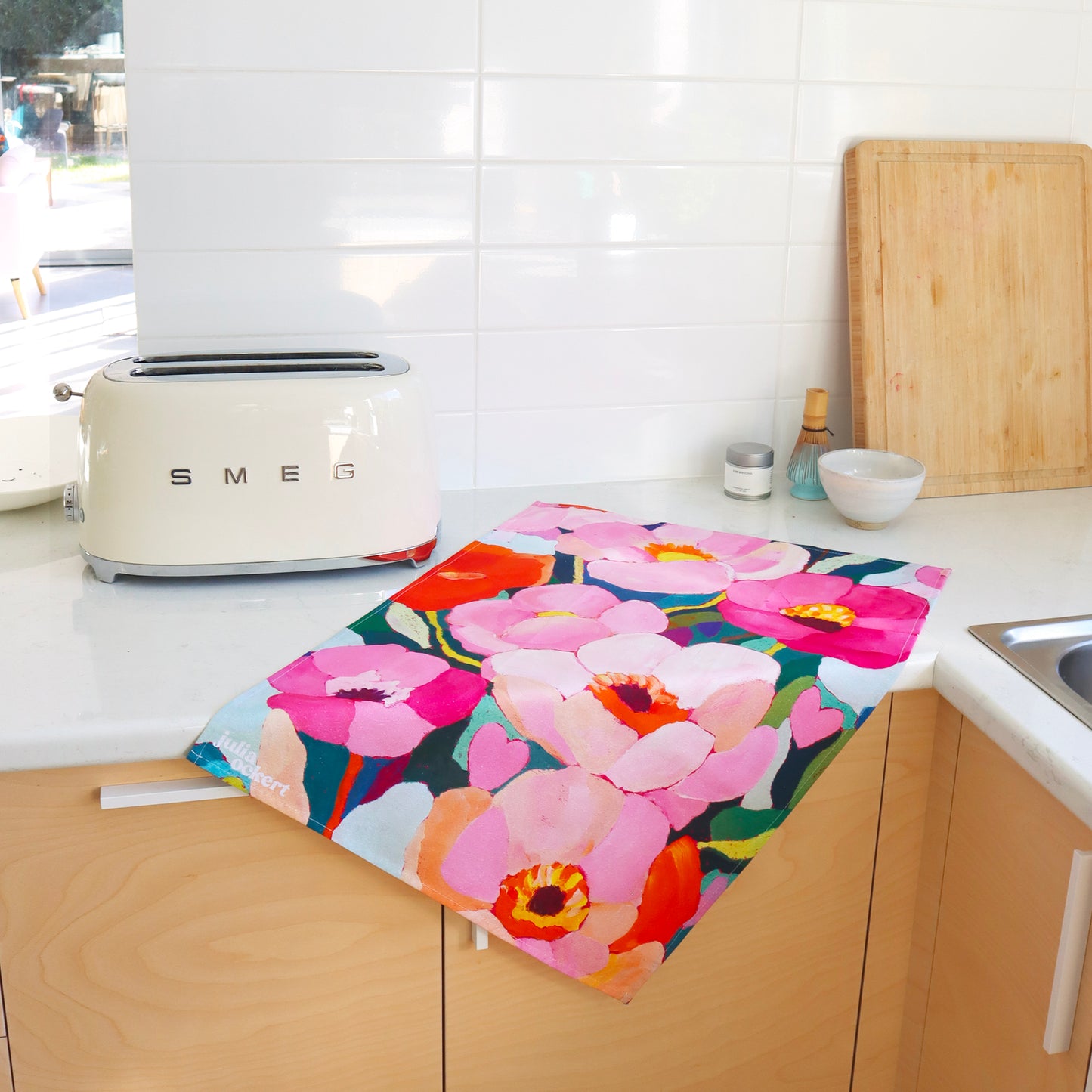 Flowerverse Tea Towel