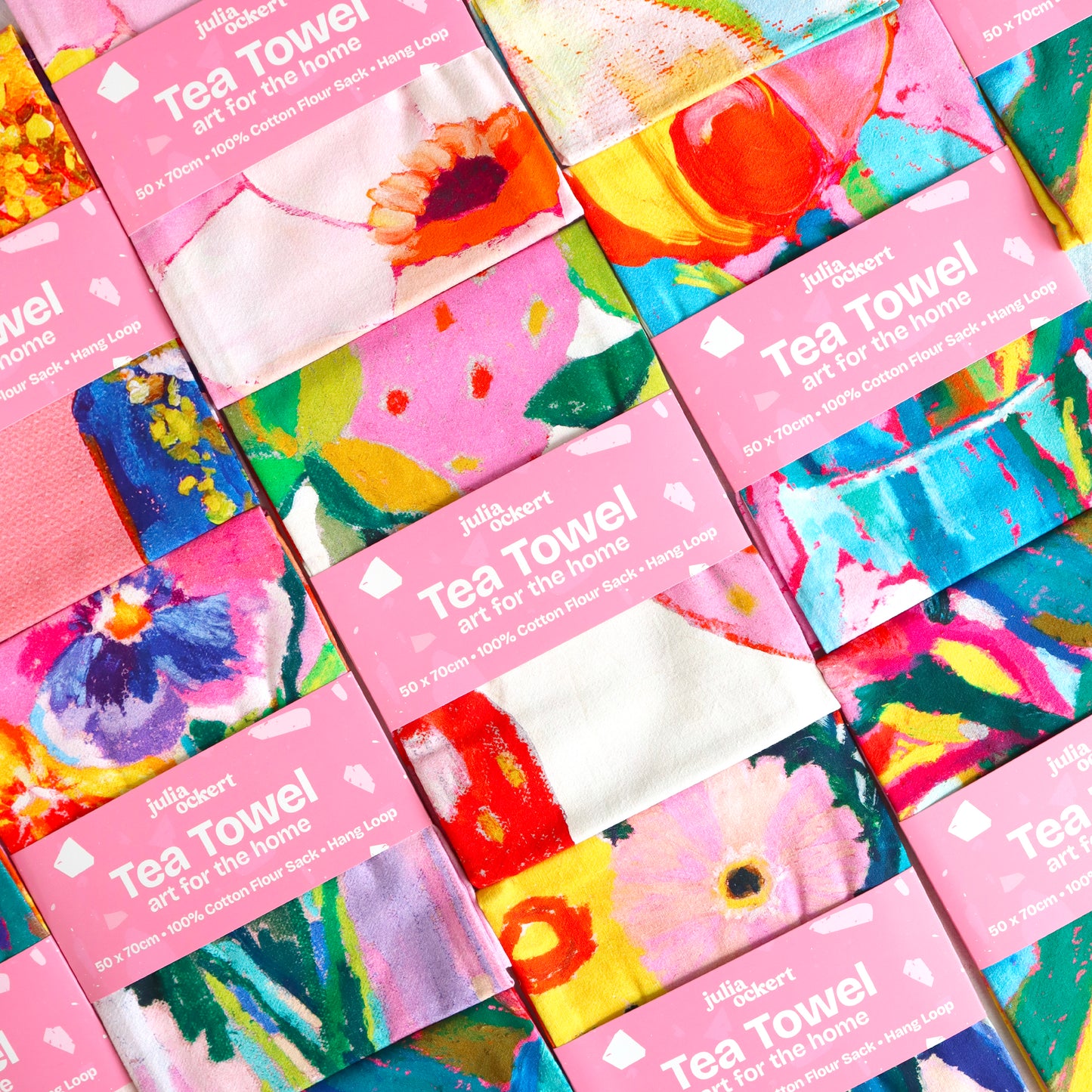 Pansies In Wonderland Tea Towel