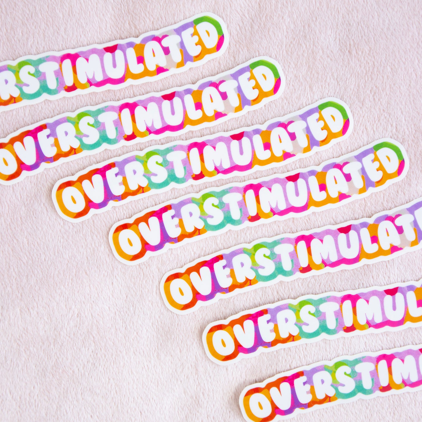 Overstimulated - Funny Type Sticker